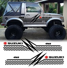 Adesivi fuoristrada scacchiera compatibile per Suzuki Samurai Santana + Omaggio