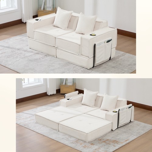 Pouf divano moderno posti - divano, 2
