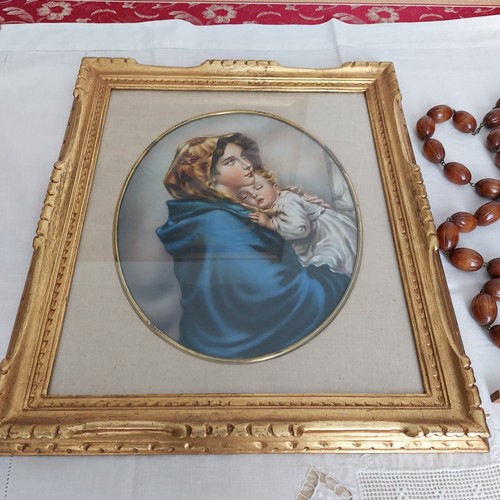 Quadro vintage con madonna e - vintage,