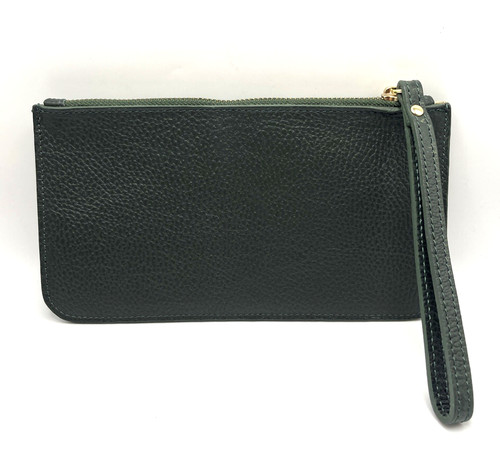 Borsa pelle verde - in,