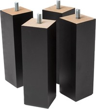 4X GAMBE PER DIVANI IN LEGNO