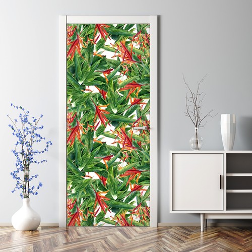 Adesivo porta rimovibile fiore