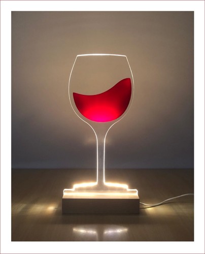 Lampada calice vino led - vino, a