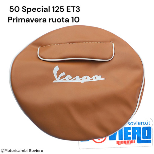 Copriruota marrone con scritta - con,