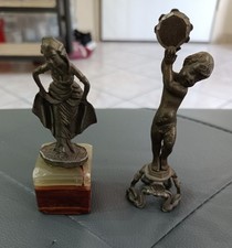 Coppia antiche statuine Dama e