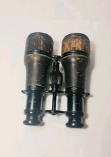 Binocolo francese vintage/antico Colmont Paris 5.4 39266 in pelle marrone e nero