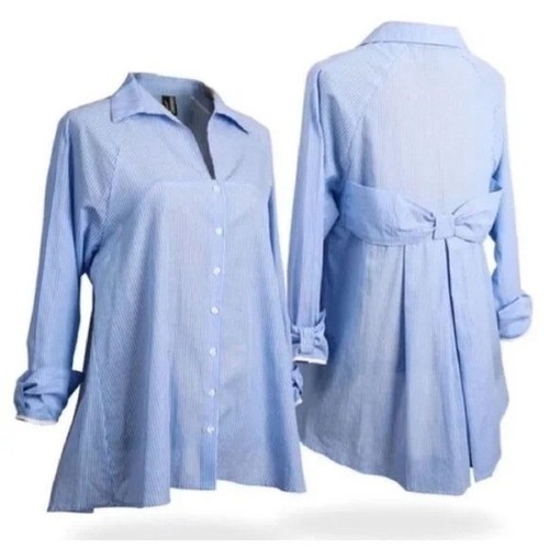 Top tunica ravel blu manica - top,