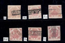 1858 NAPOLI 2 GRANA 3° TAVOLA STUDIO DELLE TINTE SASSONE 7 7b 7c 7d 7e 7f € 465