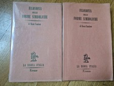 FILOSOFIA DELLE FORME SIMBOLICHE (DUE TOMI) DI ERNST CASSIRER LA NUOVA ITALIA
