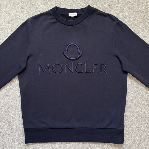 Maglione moncler ricamato navy - maglione,