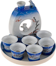 - Servizio Sake Da Donna Denudata - Con 6 Ciotole Saké, Caraffa E Vassoio - Bicc