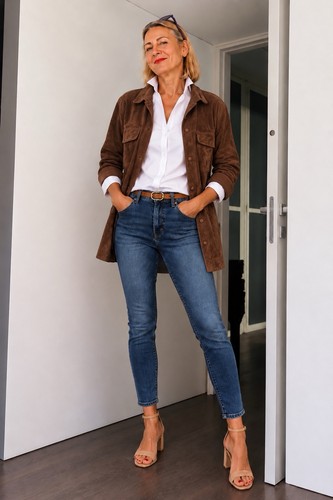 Giacca camicia vera pelle - giacca/camicia, in