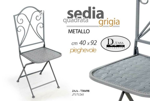 Sedia quadrata metallo - in,
