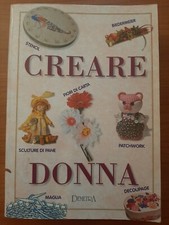 Libro Creare Donna stencil fiori carta maglia decoupage candele sculture pane