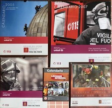LOTTO  Di 5  CALENDARI VIGILI DEL FUOCO  ANNI 2005-2006-2007-2008-2009