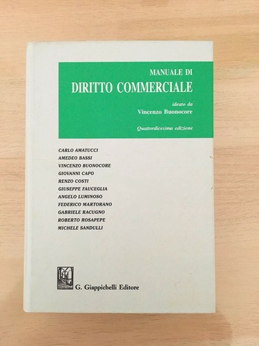 Manuale diritto commerciale - diritto,