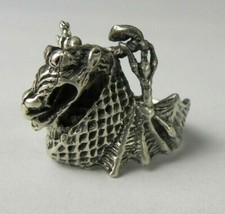 Anello da uomo misura 22 drago dragone volante celtico gotico motociclista biker