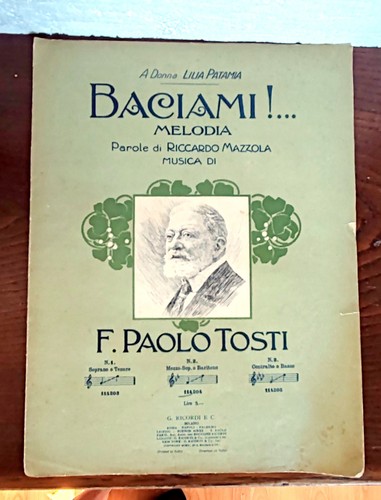 Spartito paolo tosti - f.,