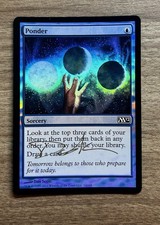 PONDER FOIL SIGNED DAN SCOTT M12 eng Mtg Magic  The Gathering