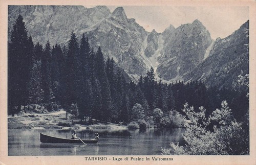 05997 cartolina arvisio lago - arvisio,