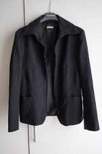 giacca tailleur blazer donna conbipel S nero blu a strisce
