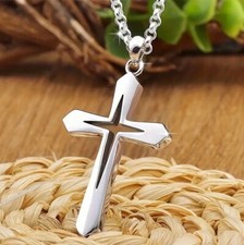 Collana uomo con croce rosario