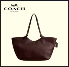 Borsa Coach Cam00 Gramercy Tote Bag Acero Marrone Scuro Outlet NUOVA