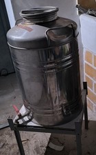 Bidone Alluminio X olio Da 50 Litri Con Rubinetto E Tavolino In Ferro