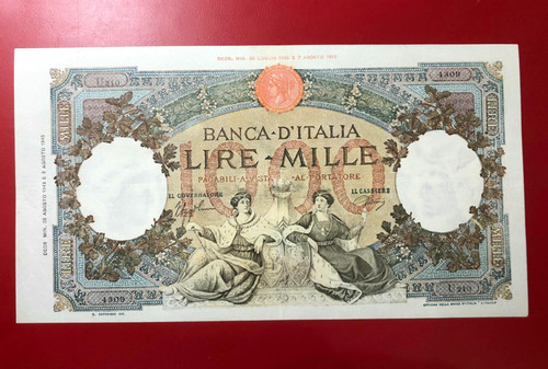 1000 lire capranesi 1943 - 1000, 23-08-1943