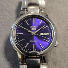 Orologio Seiko 5 7S26-02N0 Automatico 21 Gioielli 37mm Blu Acciaio Funziona