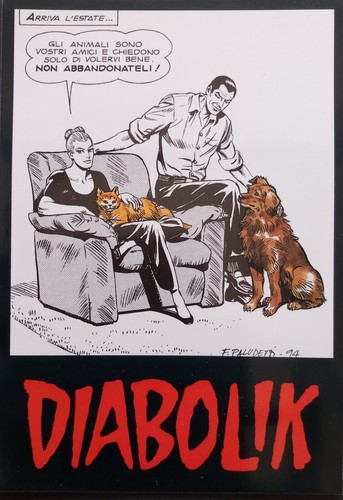 Cartolina diabolik fumetto - diabolik,
