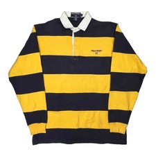 Polo sportiva a righe da rugby