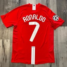 MAGLIA CALCIO MANCHESTER UNITED 2008 UCL FINAL CRISTIANO RONALDO CR7 CORTA/LUNGA