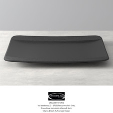 Villeroy & Boch - MANUFACTURE ROCK - Piatto Piano Quadrato cm 28 - Rivenditore