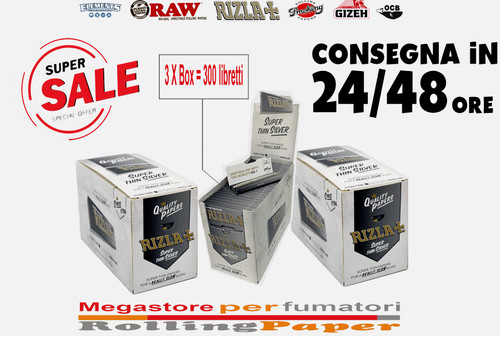 Cartine rizla argento corte - argento,