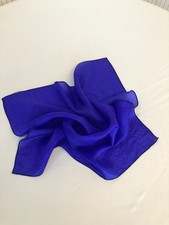 Mouchoir Carré de soie bleu