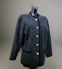 MOESSMER ITALIA Giacca Donna Loden Tirolese 100% Pura Lana Vergine Col. Grigio S