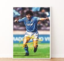 Diego Maradona Napoli Autografo Idea Regalo Scudetto Cornice Passione Serie A