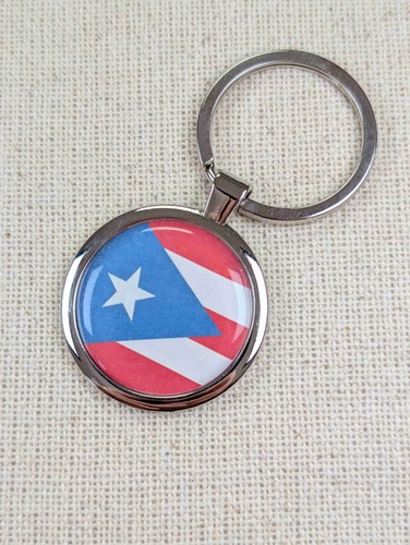 Puerto rico flag keyring - puerto,