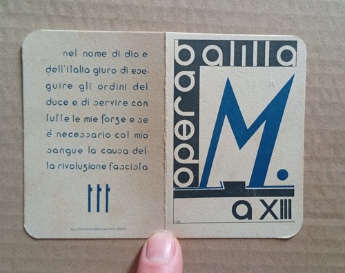 Onb card tessera balilla - card,