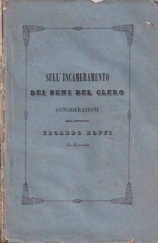 Sull incameramento dei beni - sull'incameramento,