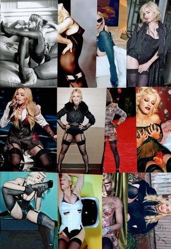 Madonna black stockings - in,
