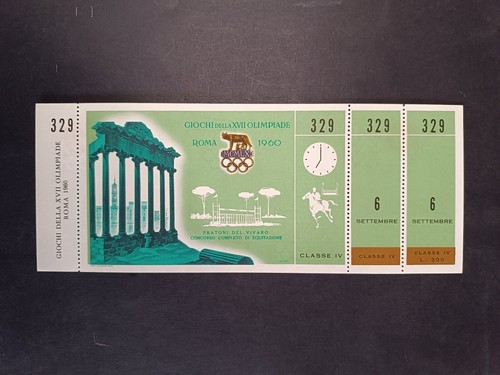 Biglietto xvii olimpiade - olimpiade, roma