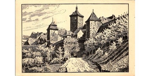 Cartolina rothenburg der - ob,