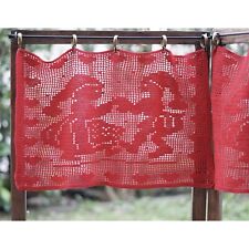 COPPIA TENDINE NATALIZIE UNCINETTO 51x34cm