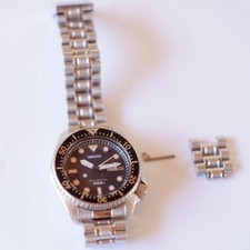 SEIKO SILVER WAVE 6030-8000 Orologio subacqueo vintage quadrante nero 36 mm