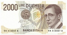 2000 lire banca - 2000, d'italia