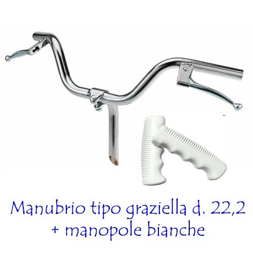 Manubrio cromato acciaio - manubrio,