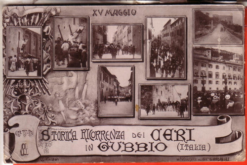 Cartolina gubbio viag - cartolina, 1910