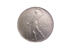 1962 R Italia 50 Lire KM# 95,1